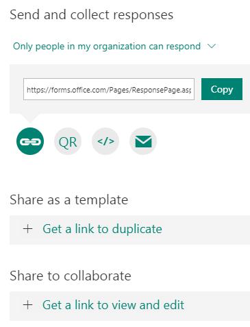 Integration of Microsoft Forms with Office 365 for businesses