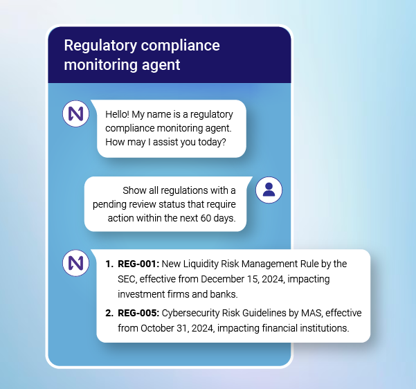 Regulatory compliance monitor