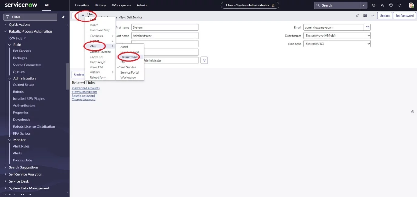 RPA with ServiceNow